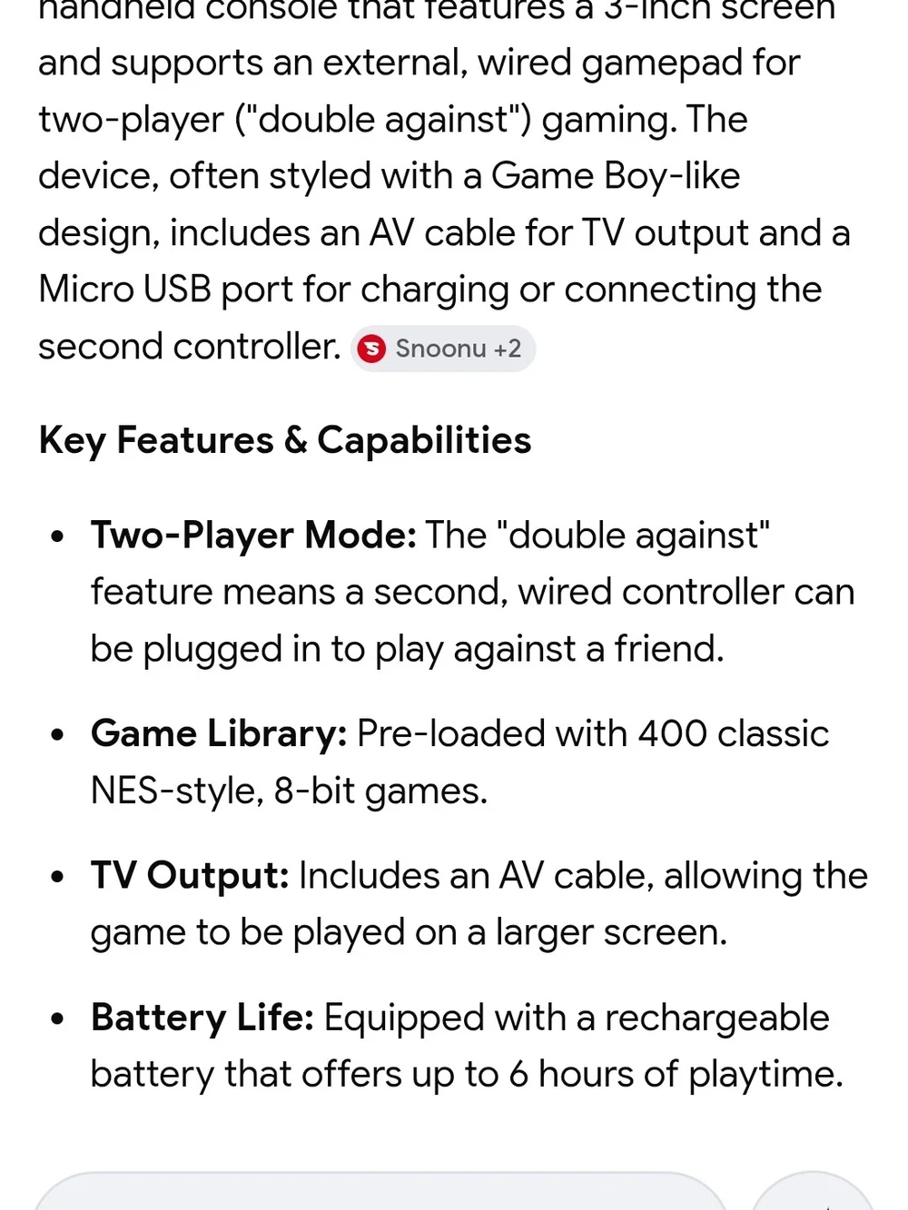 Plus Handheld Retro Game